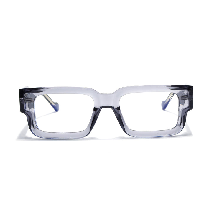 Voyage Grey Rectangle Eyeglasses for Men & Women (KG2540FMG8006)