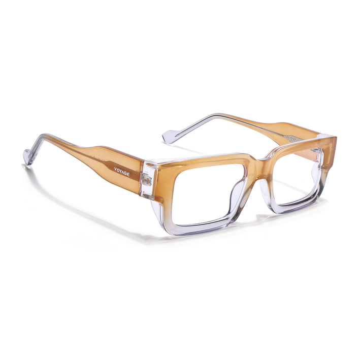 Voyage Orange Rectangle Eyeglasses for Men & Women (KG2540FMG8007)