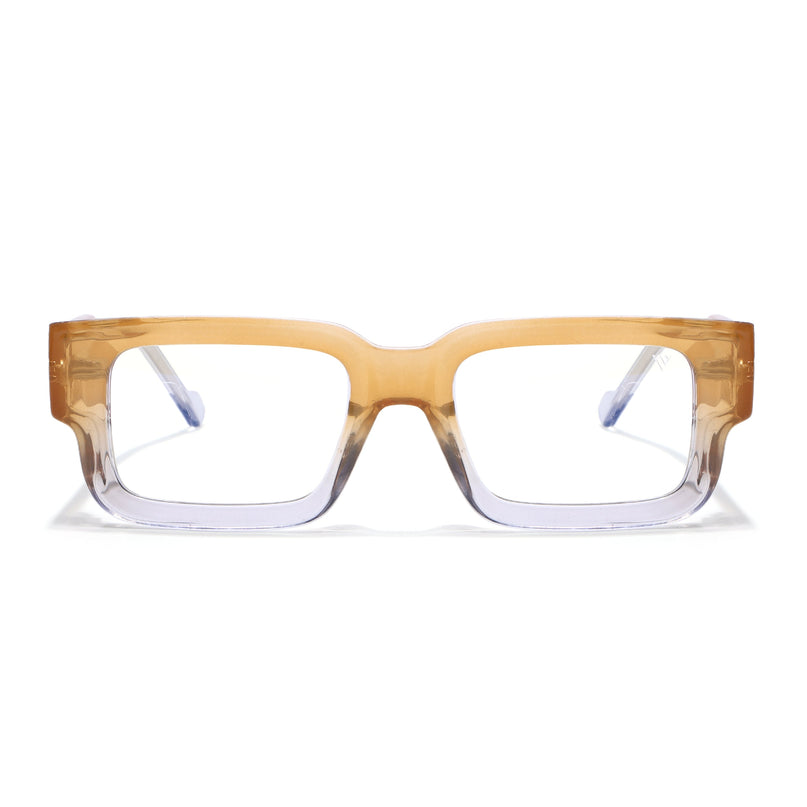 Voyage Orange Rectangle Eyeglasses for Men & Women (KG2540FMG8007)