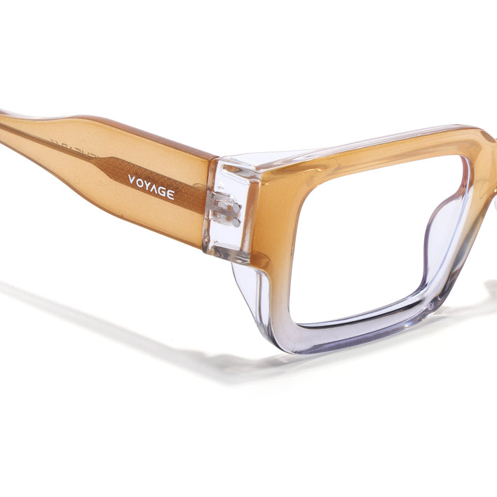Voyage Orange Rectangle Eyeglasses for Men & Women (KG2540FMG8007)