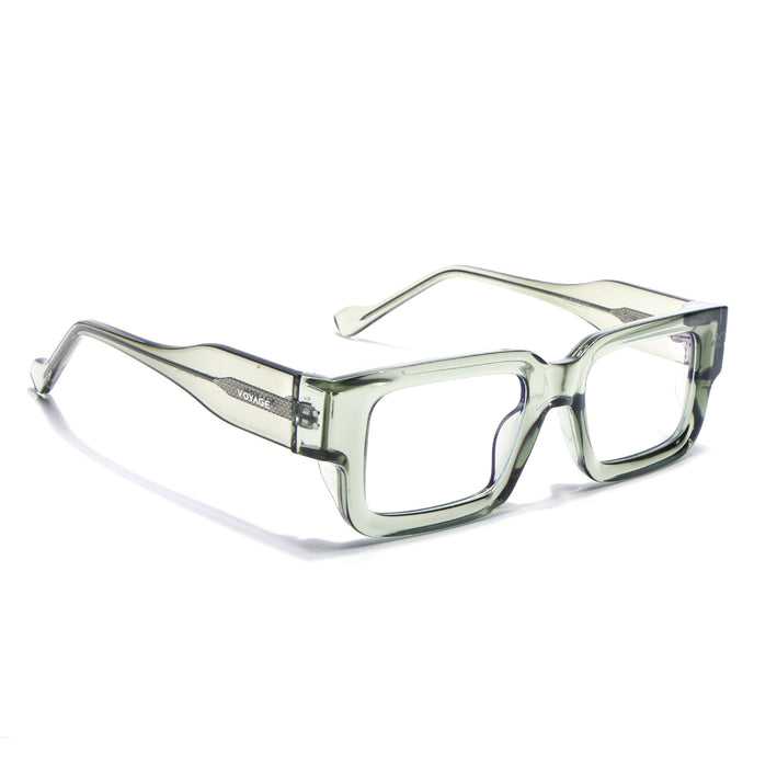 Voyage Green Rectangle Eyeglasses for Men & Women (KG2540FMG8008)
