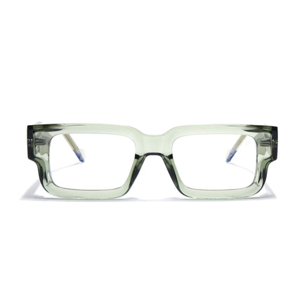 Voyage Green Rectangle Eyeglasses for Men & Women (KG2540FMG8008)