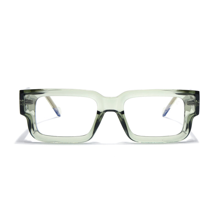 Voyage Green Rectangle Eyeglasses for Men & Women (KG2540FMG8008)