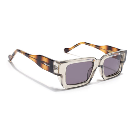 Rectangle Polarized Sunglasses for Men & Women (Brown Lens | Brown Frame - PMG7862)