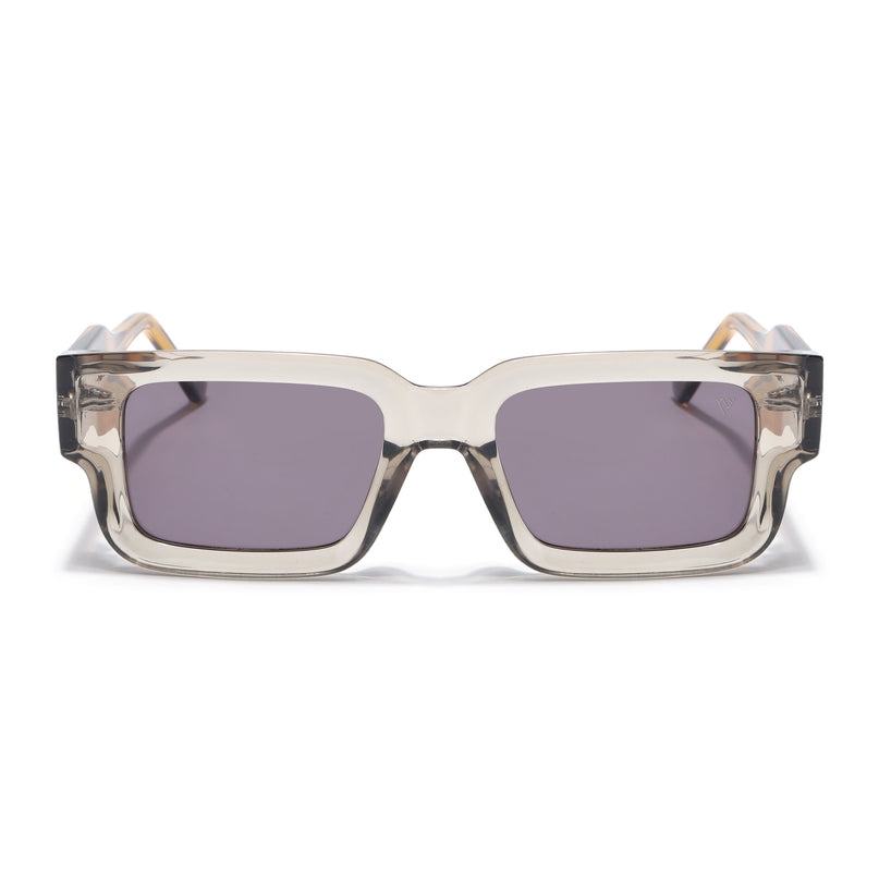 Rectangle Polarized Sunglasses for Men & Women (Brown Lens | Brown Frame - PMG7862)