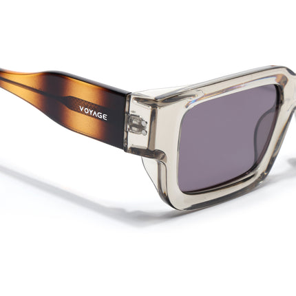 Rectangle Polarized Sunglasses for Men & Women (Brown Lens | Brown Frame - PMG7862)