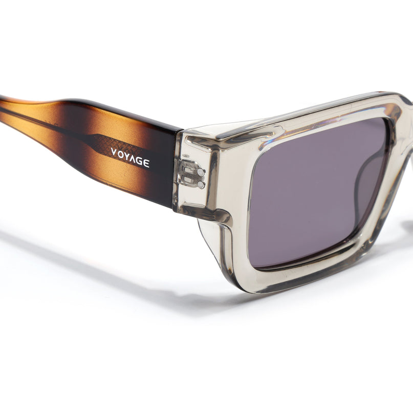 Rectangle Polarized Sunglasses for Men & Women (Brown Lens | Brown Frame - PMG7862)