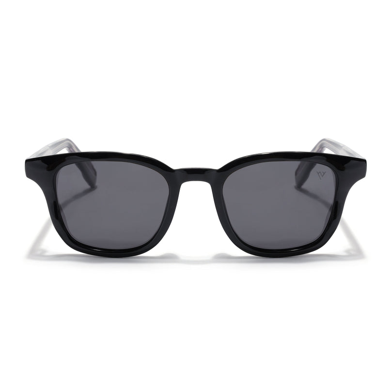 Wayfarer Polarized Sunglasses for Men & Women (Black Lens | Black Frame - PMG7931)