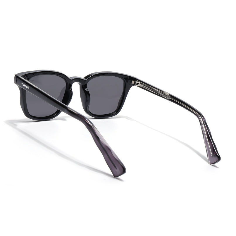 Wayfarer Polarized Sunglasses for Men & Women (Black Lens | Black Frame - PMG7931)
