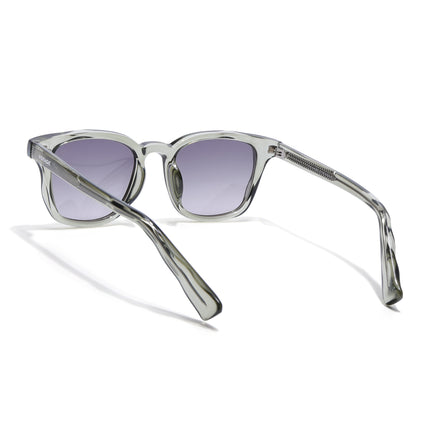 Wayfarer Polarized Sunglasses for Men & Women (Light Brown Lens | Green Frame - PMG7935)