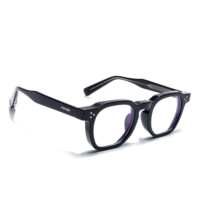 Voyage Black Wayfarer Eyeglasses for Men & Women (KG2560FMG8067)