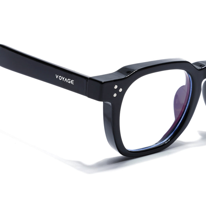 Voyage Black Wayfarer Eyeglasses for Men & Women (KG2560FMG8067)