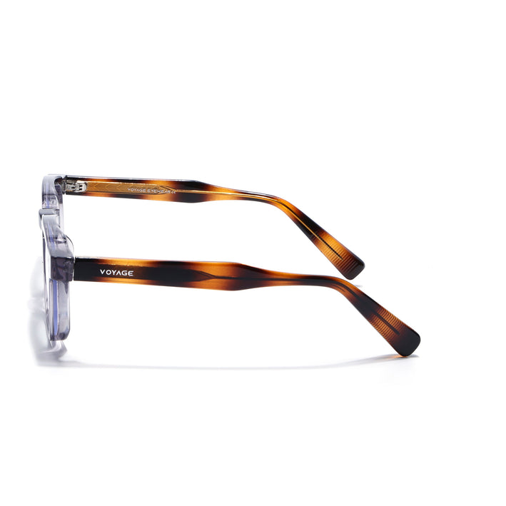 Voyage Grey Wayfarer Eyeglasses for Men & Women (KG2560FMG8069)