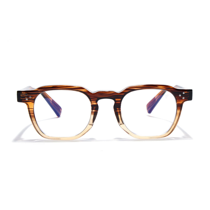 Voyage Brown Wayfarer Eyeglasses for Men & Women (KG2560FMG8070)
