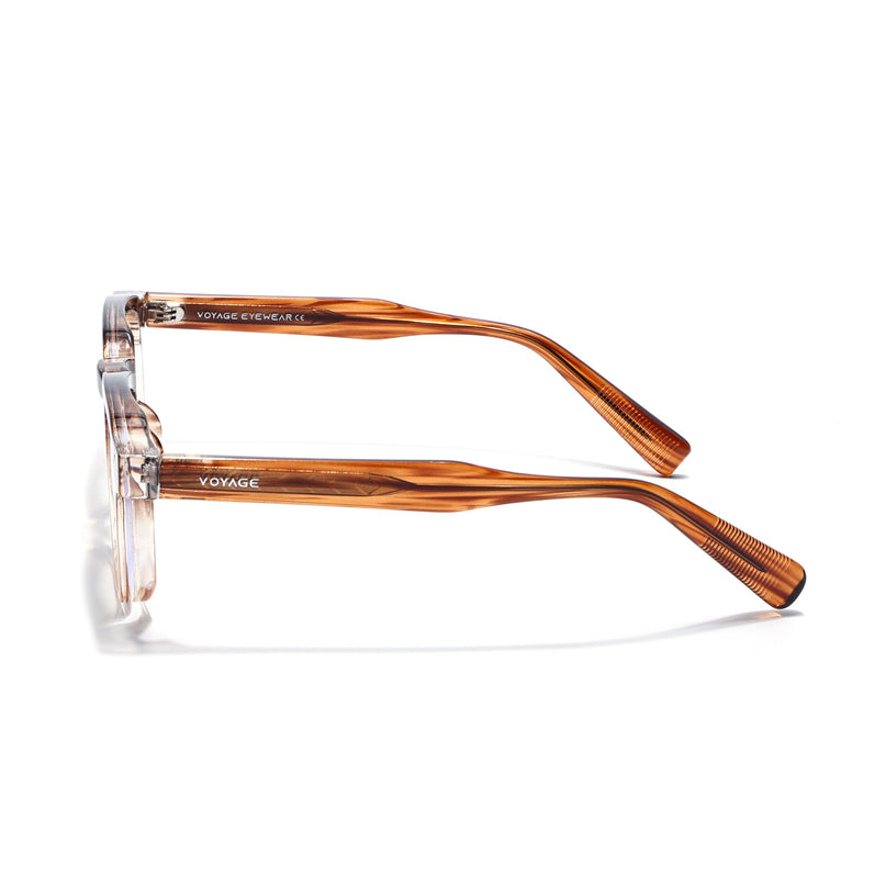 Voyage Brown Wayfarer Eyeglasses for Men & Women (KG2560FMG8070)