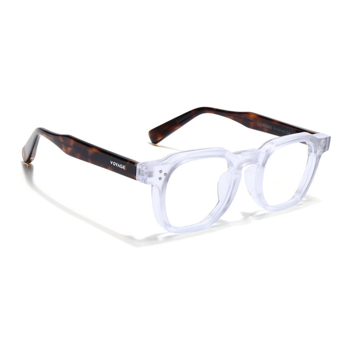 Voyage Transparent Wayfarer Eyeglasses for Men & Women (KG2560FMG8073)