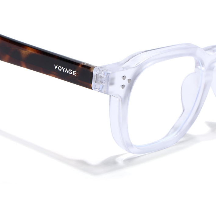 Voyage Transparent Wayfarer Eyeglasses for Men & Women (KG2560FMG8073)