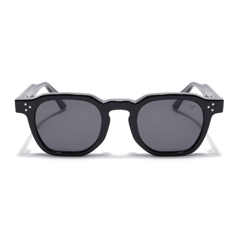 Wayfarer Polarized Sunglasses for Men & Women (Black Lens | Black Frame - PMG7977)