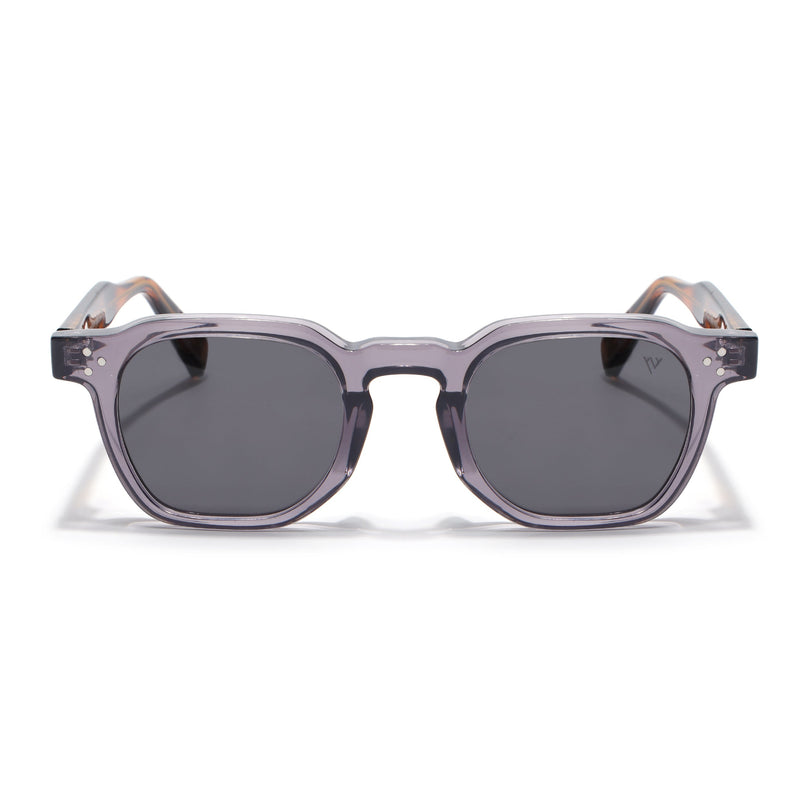 Wayfarer Polarized Sunglasses for Men & Women (Black Lens | Grey Frame - PMG7979)
