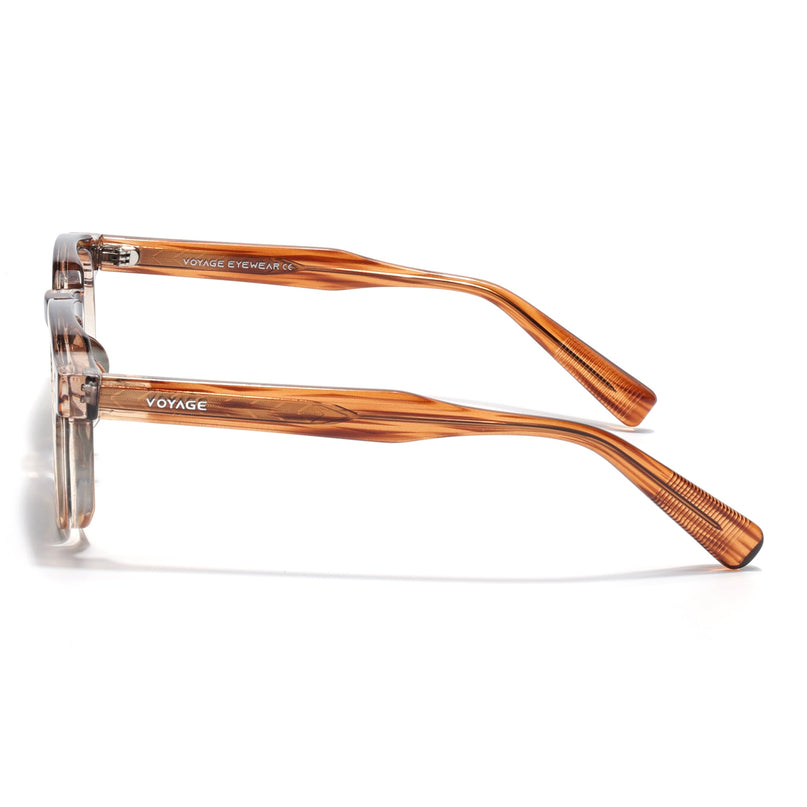 Wayfarer Polarized Sunglasses for Men & Women (Green Lens | Brown Frame - PMG7980)