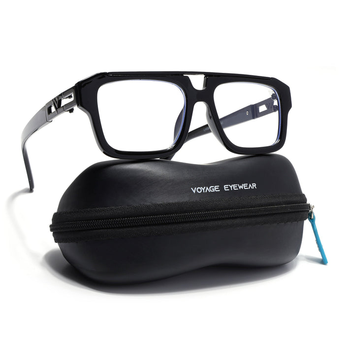 Voyage Exclusive Black Wayfarer Eyeglasses for Men & Women - MG5388-C1