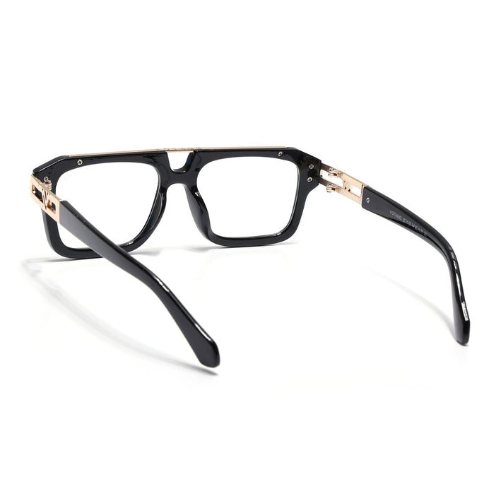 Voyage Exclusive Black & Golden Wayfarer Eyeglasses for Men & Women - MG5389-C2