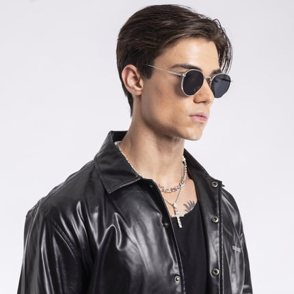The OG |  Round Black Silver Sunglasses MG2977