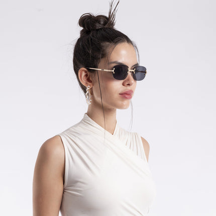 Raven | Black Rimless Sunglasses - MG3610