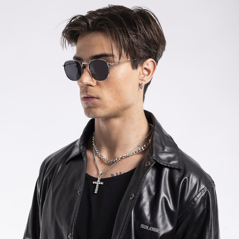 OG 2.0 | Black & Silver Round Polarized Sunglasses | PMG4112