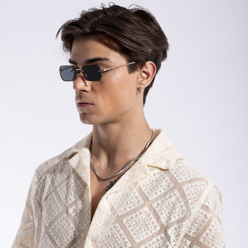 Black Rectangle Sunglasses - MG4321