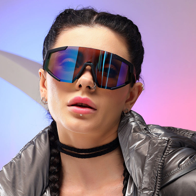 Drift Sunglasses (Multicolor Lens | Matt Black Frame - MG5219)