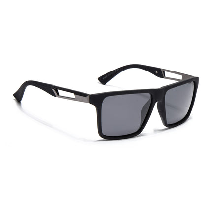 Wayfarer Polarized Sunglasses for Men & Women (Black Lens | Matt Black Frame - PMG7359)