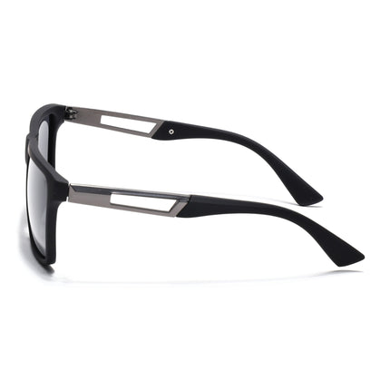 Wayfarer Polarized Sunglasses for Men & Women (Black Lens | Matt Black Frame - PMG7359)