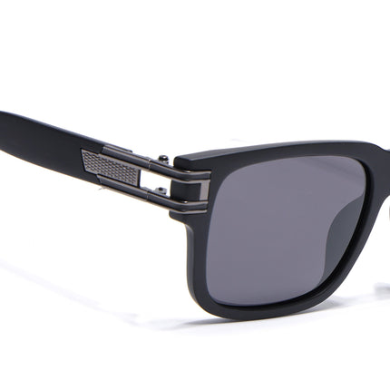 Eyejack Black Wayfarer Polarized Sunglasses for Men & Women (P853PCL2144)