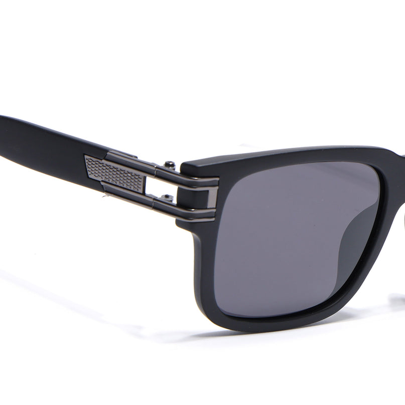 Eyejack Black Wayfarer Polarized Sunglasses for Men & Women (P853PCL2144)