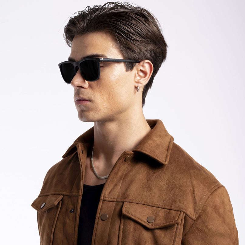 Matt Black Wayfarer Polarized Sunglasses - PMG3967