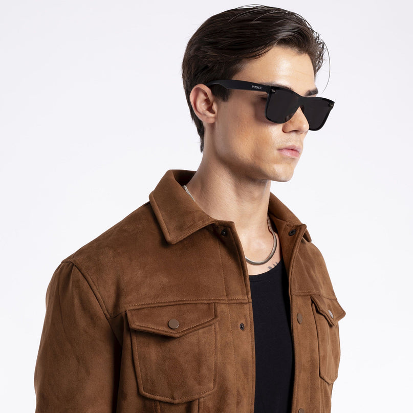 Mooze | Matte Black Wayfarer Polarized Sunglasses | PMG3977