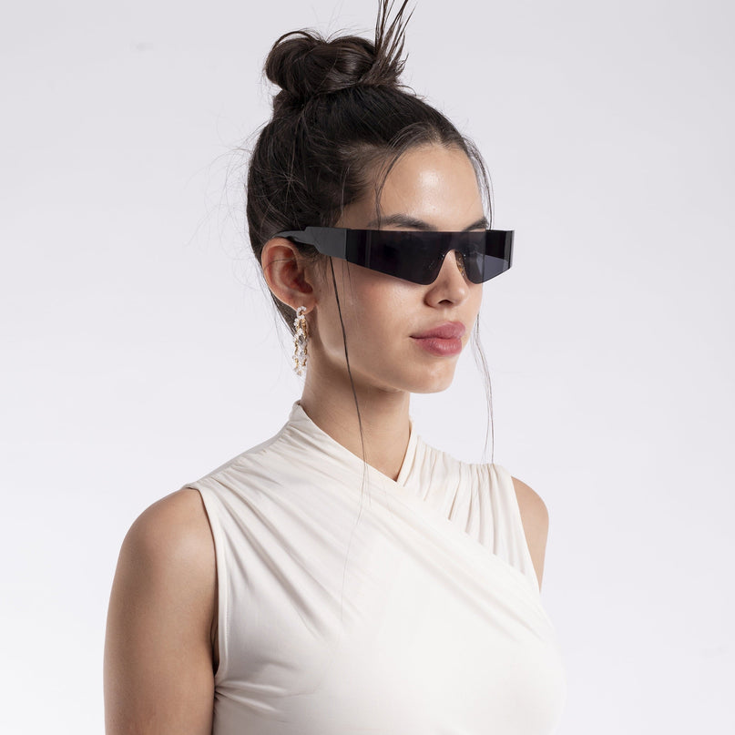Xylar | Black Wrap Around Polarized Sunglasses - PMG4022