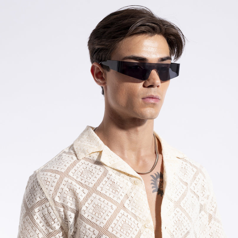 Xylar | Black Wrap Around Polarized Sunglasses - PMG4022
