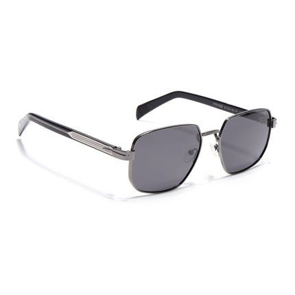 Square Polarized Sunglasses for Men & Women (Grey Lens | Grey Frame - SLPMG7233)