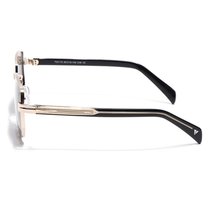 Square Polarized Sunglasses for Men & Women (Grey Lens | Rose Golden Frame - SLPMG7234)