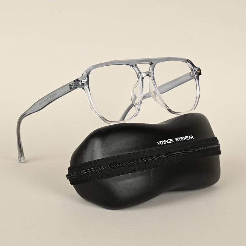 Voyage Light Blue & Clear Wayfarer Eyeglasses for Men & Women - MG4376-C4