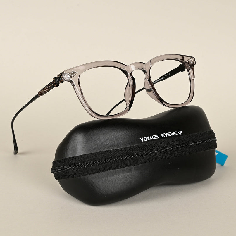 Voyage Grey Wayfarer Eyeglasses for Men & Women - MG4396-C3