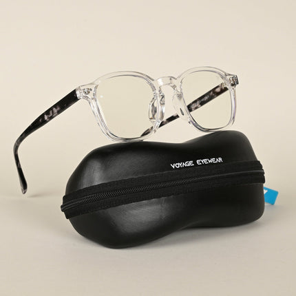 Voyage Transparent Wayfarer Eyeglasses for Men & Women - MG4399-C1