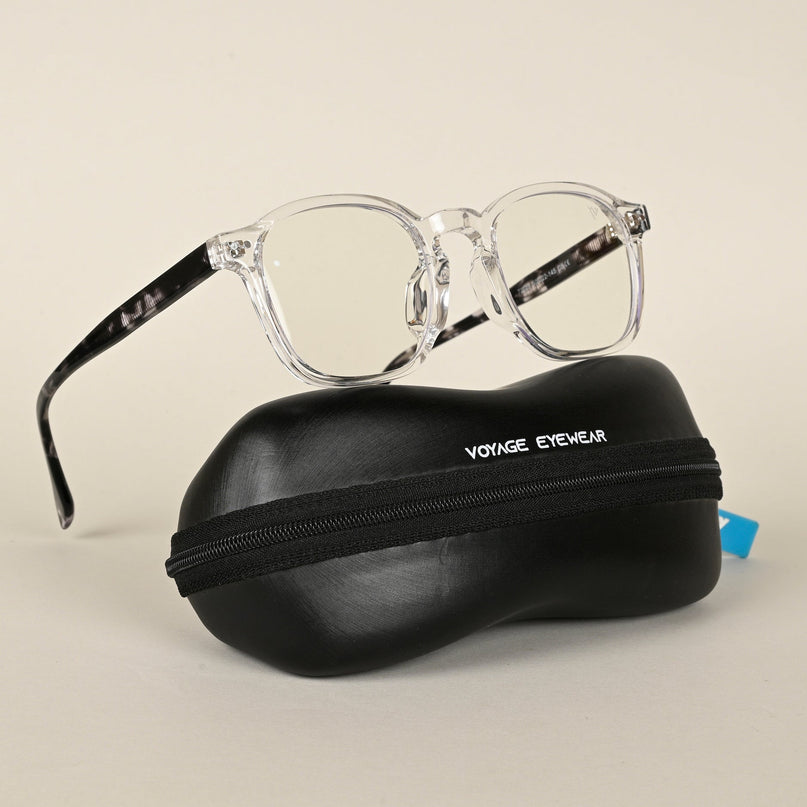 Voyage Transparent Wayfarer Eyeglasses for Men & Women - MG4399-C1