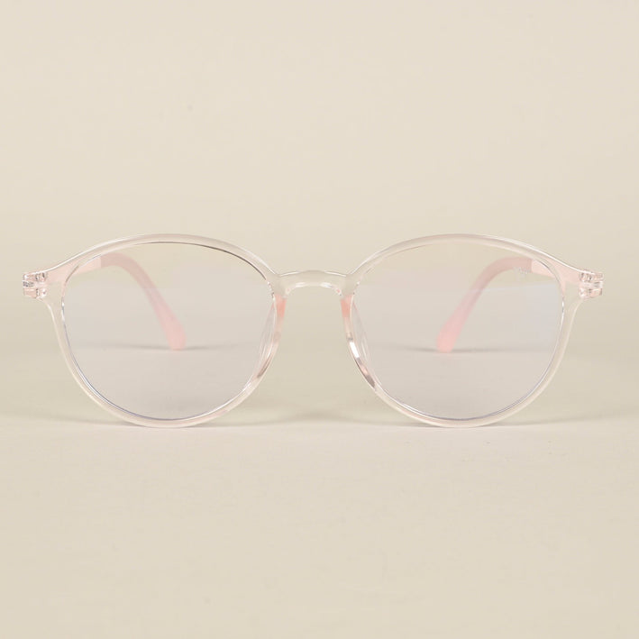 Voyage Air Transparent Round Eyeglasses for Men & Women - MG4379-C2