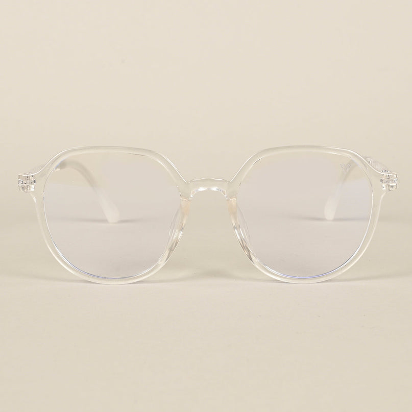 Voyage Air Transparent Round Eyeglasses for Men & Women - MG4389-C2