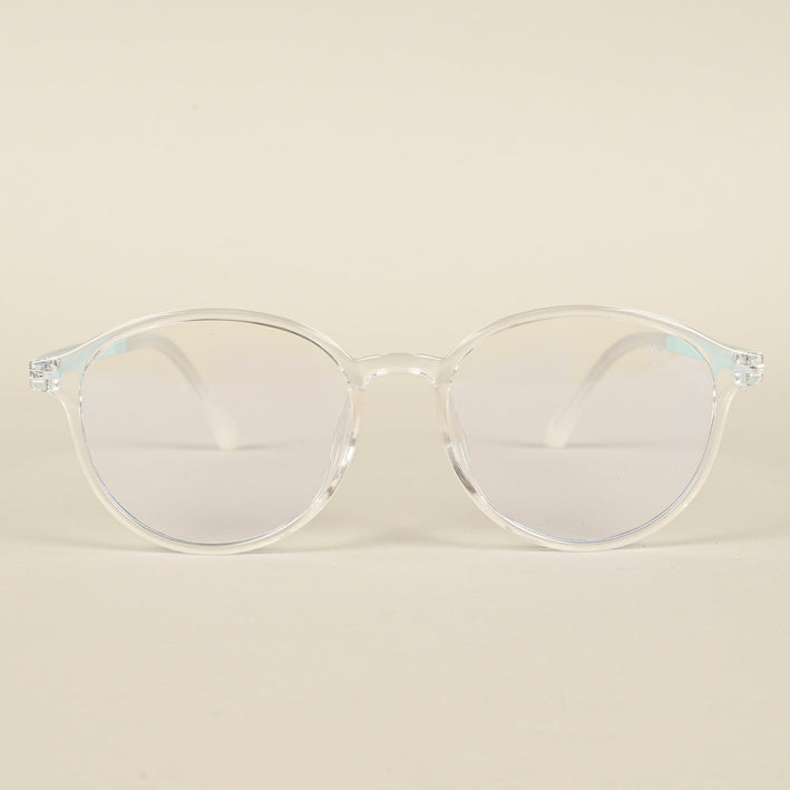 Voyage Air Transparent Round Eyeglasses for Men & Women - MG4380-C3