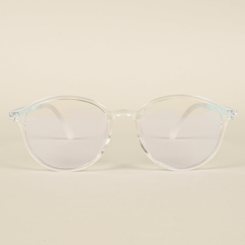 Voyage Air Transparent Round Eyeglasses for Men & Women - MG4380-C3
