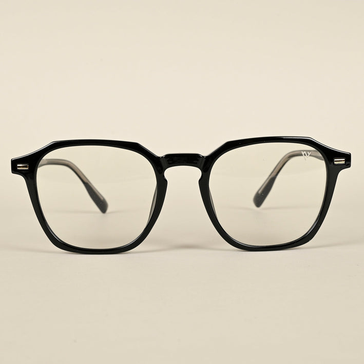 Voyage Black Wayfarer Eyeglasses for Men & Women - MG4398-C1